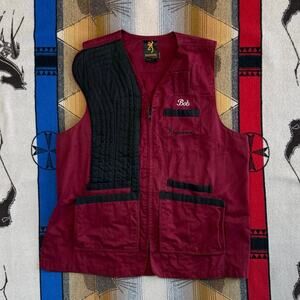 Browning Reactar Shooting Vest Mens Size 2XL Vintage Red Right Hand
